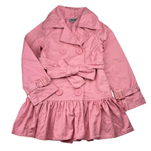 Load image into Gallery viewer, Girls Guess, lined pink cotton jacket / coat, L: 55cm, white mark right cuff, FUC, size 4,  