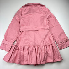 Load image into Gallery viewer, Girls Guess, lined pink cotton jacket / coat, L: 55cm, white mark right cuff, FUC, size 4,  