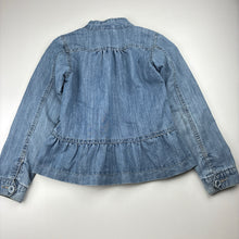 Load image into Gallery viewer, Girls Pumpkin Patch, lightweight denim jacket, marks back right elbow, FUC, size 7,  