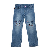 Load image into Gallery viewer, Girls Target, stretch denim jeans, adjustable, Inside leg: 36cm, FUC, size 3,  