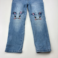 Load image into Gallery viewer, Girls Target, stretch denim jeans, adjustable, Inside leg: 36cm, FUC, size 3,  