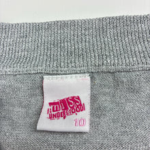 Load image into Gallery viewer, Girls Miss Understood, silver metallic lightweight knit short sleeve top, GUC, size 10,  