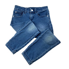 Load image into Gallery viewer, Girls Anko, blue stretch denim jeans, adjustable, Inside leg: 44.5cm, FUC, size 7,  