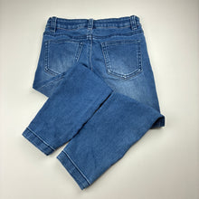 Load image into Gallery viewer, Girls Anko, blue stretch denim jeans, adjustable, Inside leg: 44.5cm, FUC, size 7,  