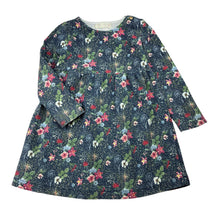 Load image into Gallery viewer, Girls Zara, floral long sleeve dress, wash fade, FUC, size 3-4, L: 50cm