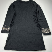 Load image into Gallery viewer, Girls H&amp;M, knitted cotton long sleeve dress, GUC, size 9-10, L: 66cm