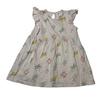 Load image into Gallery viewer, Girls H&amp;M, pink floral cotton dress, EUC, size 1, L: 41cm