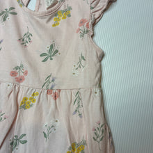Load image into Gallery viewer, Girls H&amp;M, pink floral cotton dress, EUC, size 1, L: 41cm