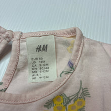 Load image into Gallery viewer, Girls H&amp;M, pink floral cotton dress, EUC, size 1, L: 41cm