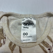 Load image into Gallery viewer, Unisex Anko, cotton bodysuit / romper, koalas, GUC, size 00,  