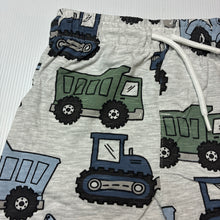 Load image into Gallery viewer, Boys Anko, grey marle shorts, elasticated, diggers, EUC, size 4,  