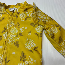 Load image into Gallery viewer, Girls purebaby, floral long sleeve swim one-piece, FUC, size 0,  