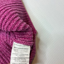 Load image into Gallery viewer, Girls Milkshake, pink &amp; silver metallic knit sweater / jumper, EUC, size 3,  