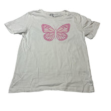 Load image into Gallery viewer, Girls Brilliant Basics, white cotton tee / top, butterfly, FUC, size 5,  