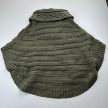 Load image into Gallery viewer, Girls Jack &amp; Milly, khaki chunky knit poncho sweater, EUC, size 5,  