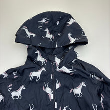 Load image into Gallery viewer, Girls Kids &amp; Co, lightweight spray jacket / coat, unicorns, GUC, size 6,  