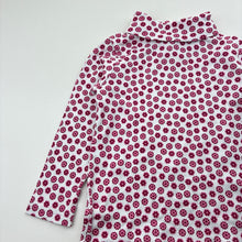 Load image into Gallery viewer, Girls H&amp;T, floral cotton skivvy / roll neck top, FUC, size 3,  