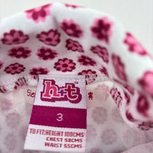 Load image into Gallery viewer, Girls H&amp;T, floral cotton skivvy / roll neck top, FUC, size 3,  