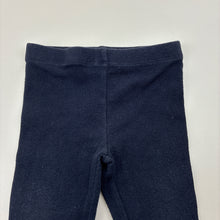 Load image into Gallery viewer, Unisex Country Road, navy ribbed leggings / bottoms, wash fade, FUC, size 0,  