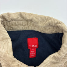 Load image into Gallery viewer, Boys Esprit, lined corduroy cotton long sleeve shirt, GUC, size 1-2,  