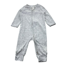 Load image into Gallery viewer, Unisex Target, pointelle organic cotton blend zip romper, GUC, size 00,  