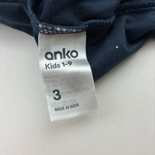 Load image into Gallery viewer, Girls Anko, navy cotton tee / top, EUC, size 3,  