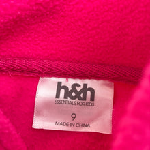 Load image into Gallery viewer, Girls H&amp;H, pink fleece sweater / jumper, GUC, size 9,  