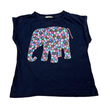 Load image into Gallery viewer, Girls Milkshake, navy cotton top, elephant, no size, armpit to armpit: 32cm, FUC, size 4-5,  