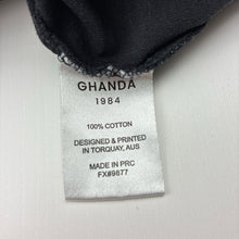 Load image into Gallery viewer, Girls GHANDA, cotton tee / top, wash fade &amp; cracked print, FUC, size 12-13,  