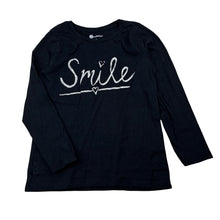 Load image into Gallery viewer, Girls B Collection, black cotton long sleeve tee / top, GUC, size 5,  