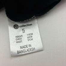 Load image into Gallery viewer, Girls B Collection, black cotton long sleeve tee / top, GUC, size 5,  