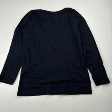 Load image into Gallery viewer, Girls B Collection, black cotton long sleeve tee / top, GUC, size 5,  