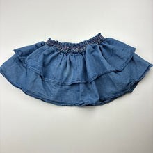 Load image into Gallery viewer, Girls Lemon Kiss, chambray cotton skirt, elasticated, FUC, size 2,  