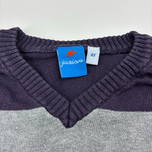Load image into Gallery viewer, Boys Juniors, knitted cotton sweater / jumper, wash fade &amp; light marks, FUC, size 4,  