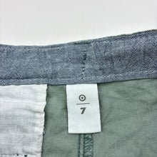 Load image into Gallery viewer, Boys Target, green cotton shorts, adjustable, GUC, size 7,  