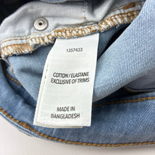 Load image into Gallery viewer, Girls 1964 Denim Co, lace trim stretch denim shorts, W: 32.5cm across, EUC, size 14,  