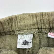 Load image into Gallery viewer, Boys Zara, khaki cotton shorts, elasticated, FUC, size 3,  