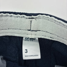 Load image into Gallery viewer, Boys Anko, navy linen/cotton shorts, elasticated, wash fade, FUC, size 3,  