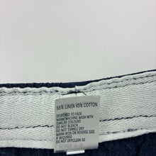 Load image into Gallery viewer, Boys Anko, navy linen/cotton shorts, elasticated, wash fade, FUC, size 3,  