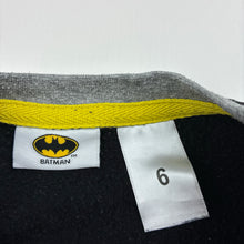 Load image into Gallery viewer, Boys DC Comics, Batman fleece lined sweater / jumper, FUC, size 6,  