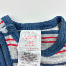 Load image into Gallery viewer, Boys Sprout, stretchy zip coverall / romper, FUC, size 0000,  