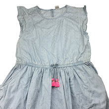 Load image into Gallery viewer, Girls Target, chambray cotton casual dress, pockets, GUC, size 16, L: 84cm