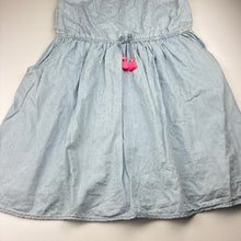 Load image into Gallery viewer, Girls Target, chambray cotton casual dress, pockets, GUC, size 16, L: 84cm