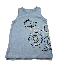 Load image into Gallery viewer, Boys Anko, blue singlet / tank top, digger, FUC, size 2,  