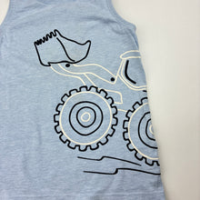 Load image into Gallery viewer, Boys Anko, blue singlet / tank top, digger, FUC, size 2,  