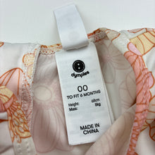 Load image into Gallery viewer, Girls Dymples, floral long sleeve swim one-piece, FUC, size 00,  