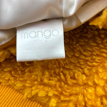 Load image into Gallery viewer, Girls Mango, yellow fleece hooded jacket, GUC, size 4,  
