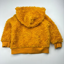 Load image into Gallery viewer, Girls Mango, yellow fleece hooded jacket, GUC, size 4,  