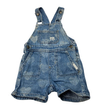 Load image into Gallery viewer, Girls Cotton On, distressed denim overalls / shortalls, FUC, size 2,  