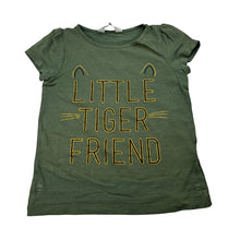Load image into Gallery viewer, Girls H&amp;M, khaki cotton tee / top, GUC, size 5-6,  